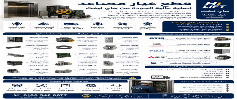 قطع غيار مصاعد أصلية | أسعار مناسبة وتوريد سريع من هاي ليفت قطع غيار مصاعد أصلية | أسعار مناسبة وتوريد سريع من هاي ليفت