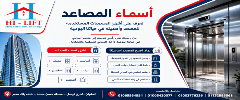  2025 اسماء المصاعد 
